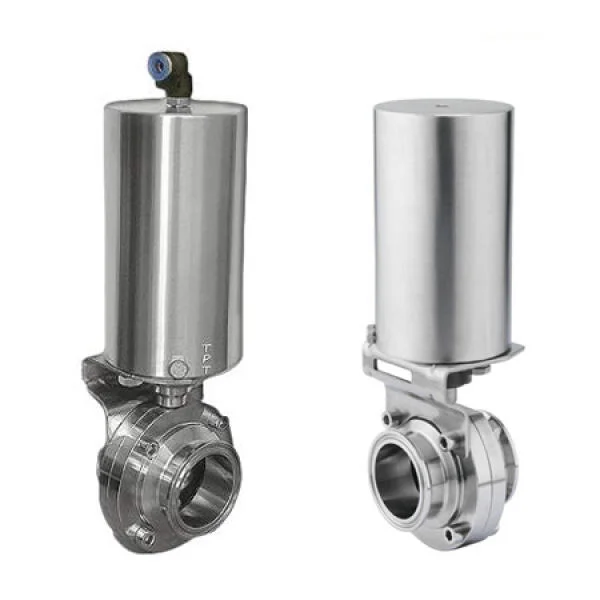 Van bướm inox điều khiển khí nén