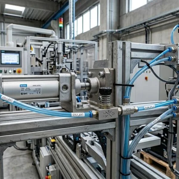 Cấu tạo van tiết lưu khí nén