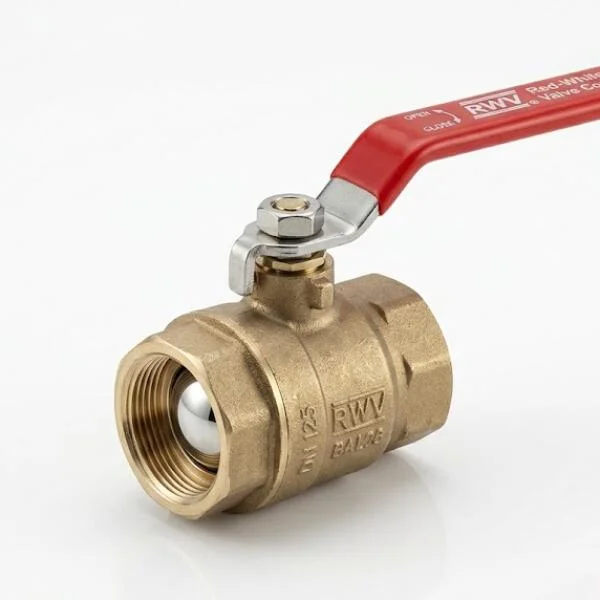 Red white ball valve