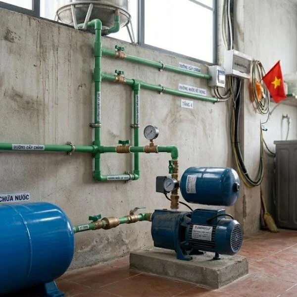 Máy bơm lên tầng cao