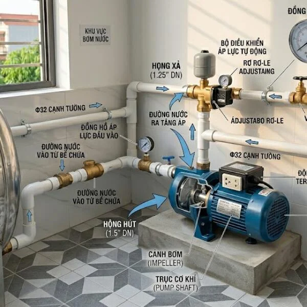 Máy bơm nước super win 1.5 hp