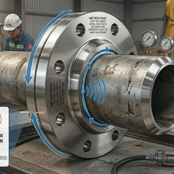 Slip on flange welding