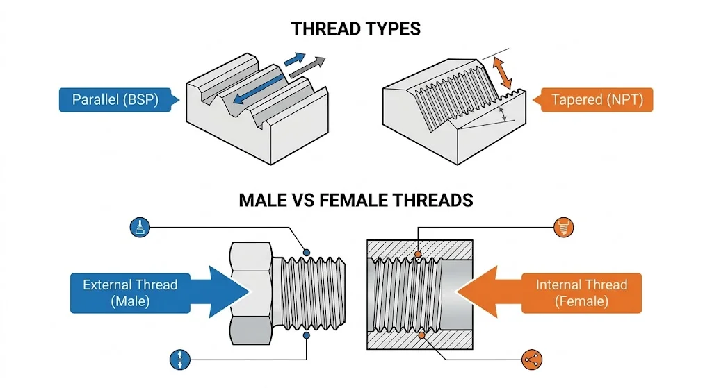 Nguyên lý hoạt động của hai đầu ren