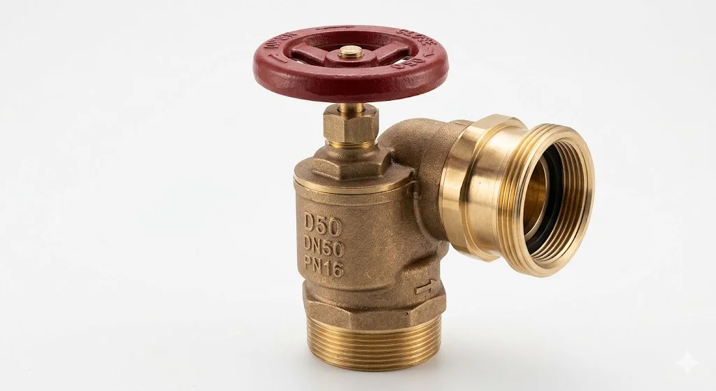 Tổng quan ngoại hình sản phẩm van góc chữa cháy d50