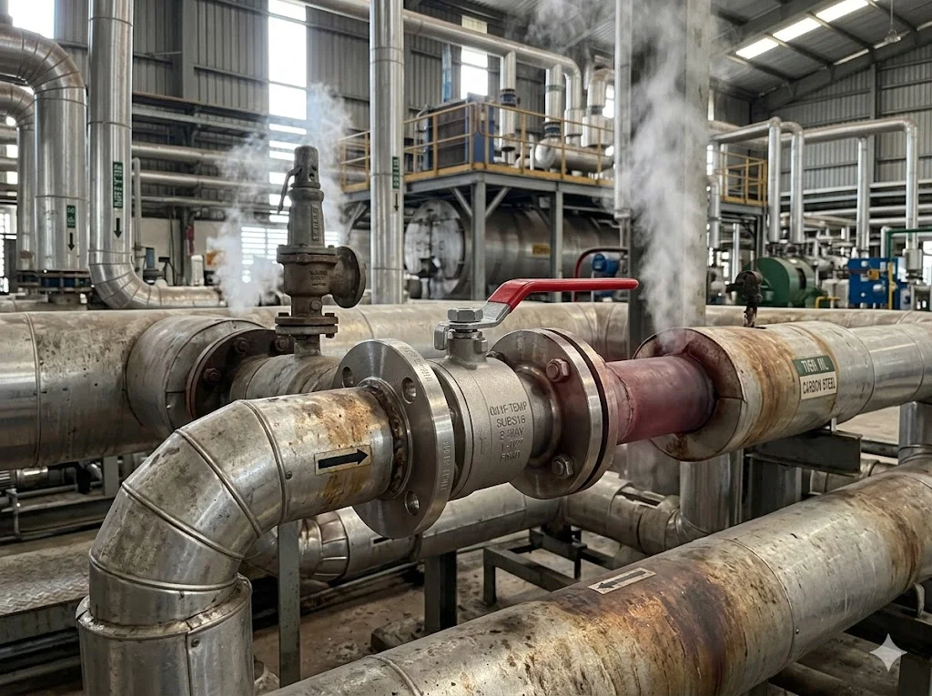 Ứng dụng của van bi chịu nhiệt