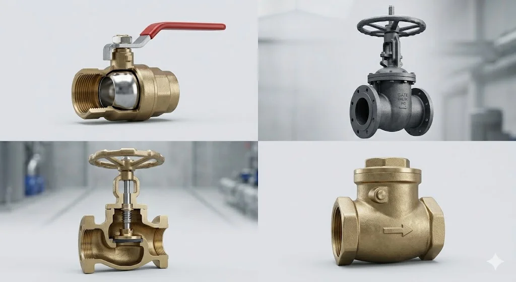 Các loại van thường dùng dưới dang in line