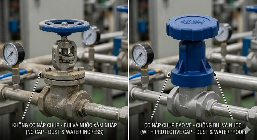 Chức nắng của Valve Cap