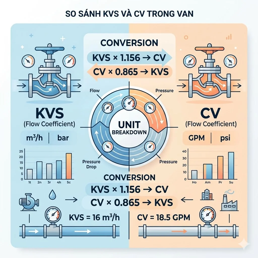 So sánh giữa KVS và CV trong van