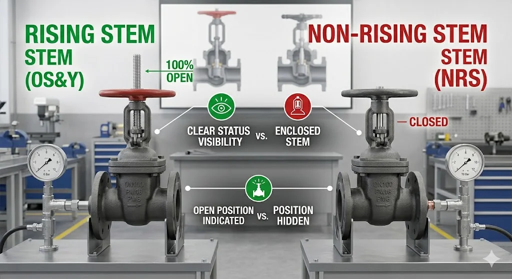 So sánh van cổng ty nổi và ty chìm