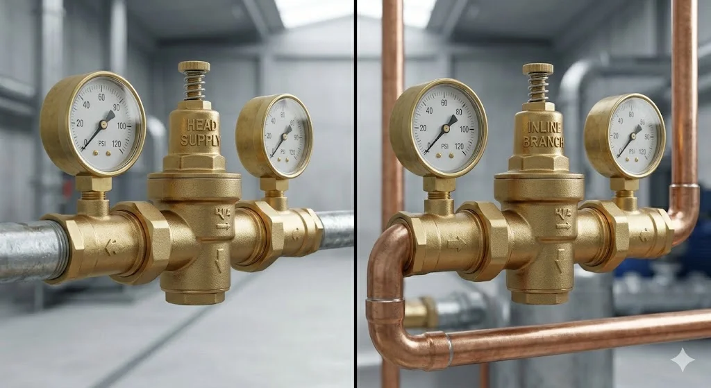 So sánh van điều áp đầu và van điều áp thông thường