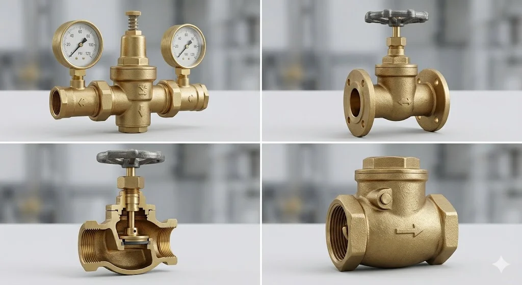 Hình ảnh minh hoạ cho 4 loại van trên