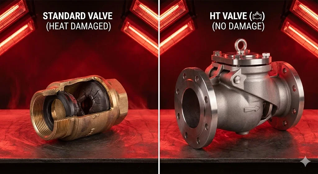 So sánh van thường và van một chiều chịu được nhiệt