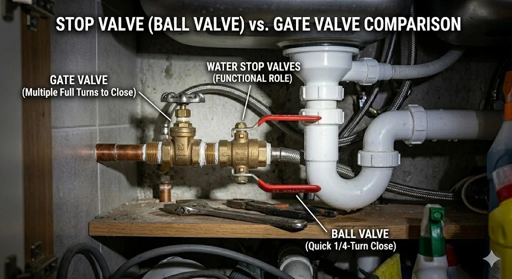 So sánh van chặn nước với van một chiều