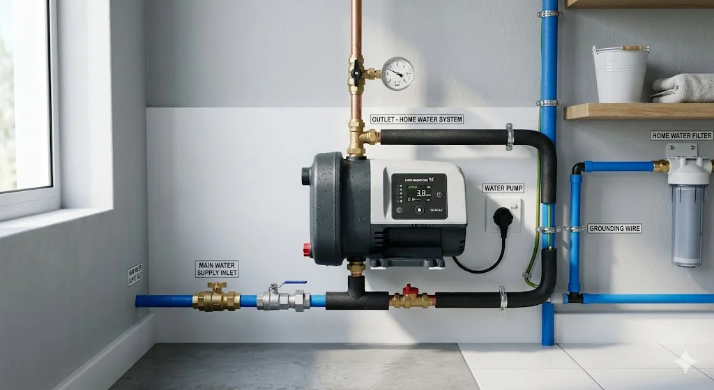 Tổng quan ngoại hình của bơm nước tăng áp