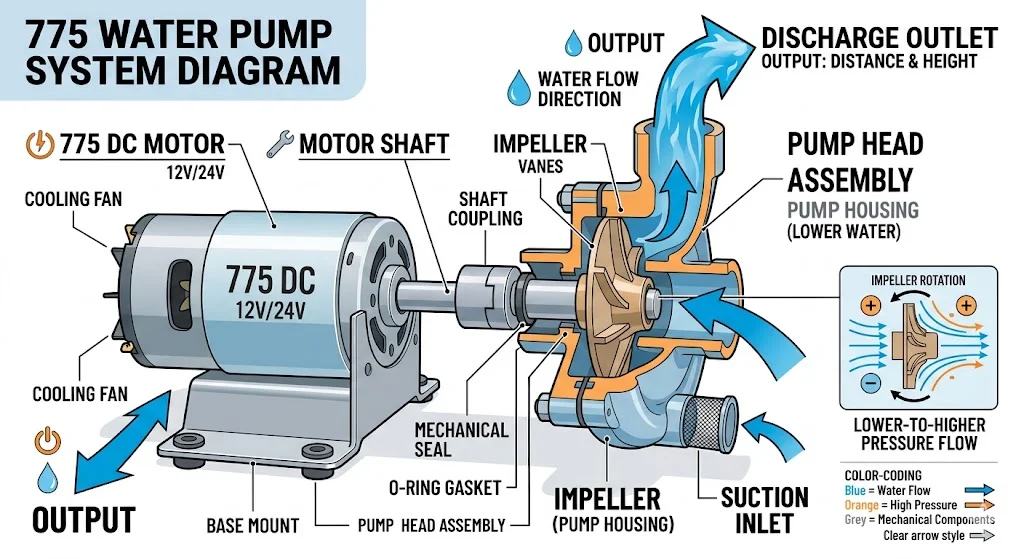 Cấu tạo chi tiết của máy bơm