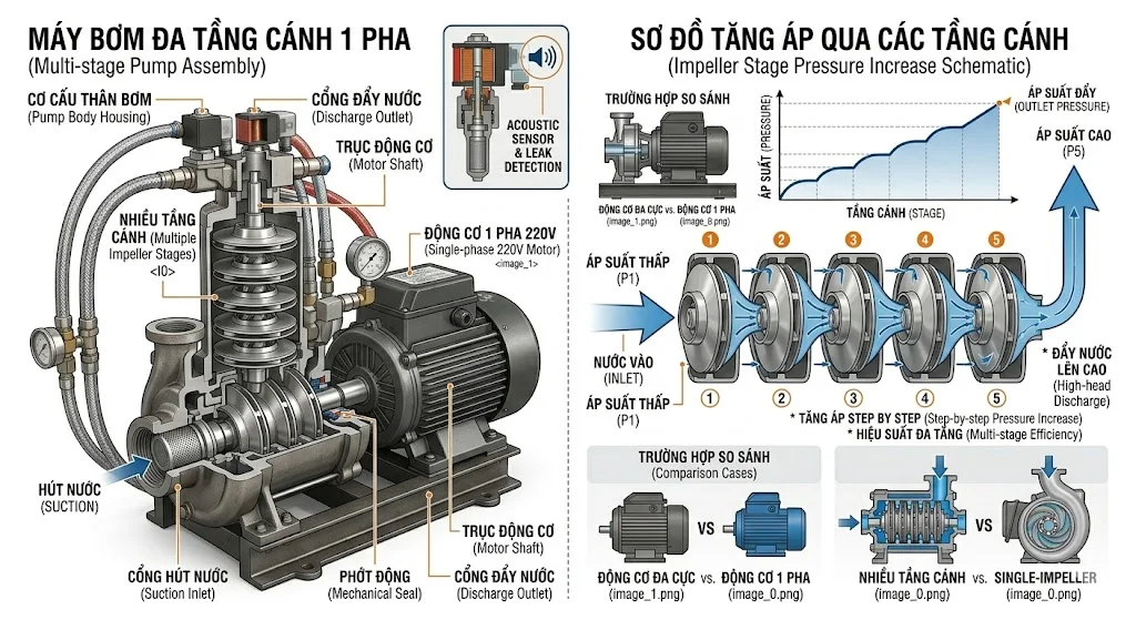 Nguyên lý hoạt động của máy bơm