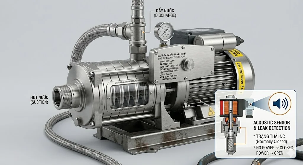 Tổng quan ngoại hình của máy bơm