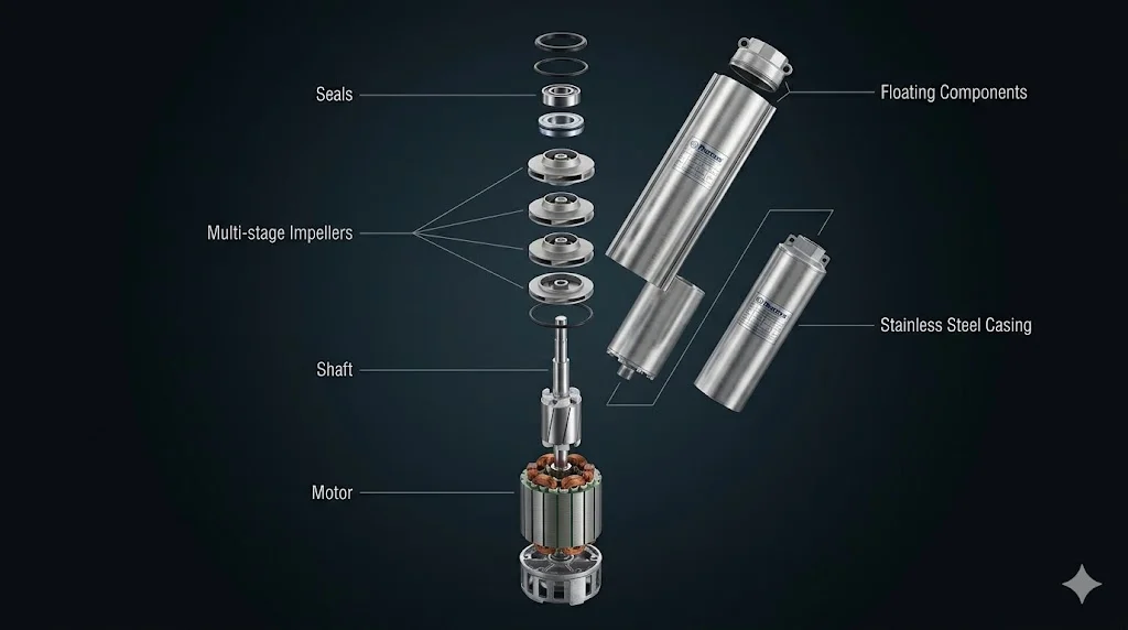 Cấu tạo của máy bơm