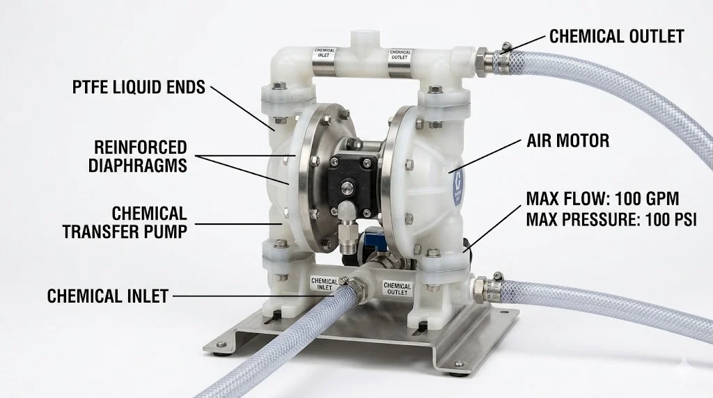 Tổng quan ngoại hình của bơm màng