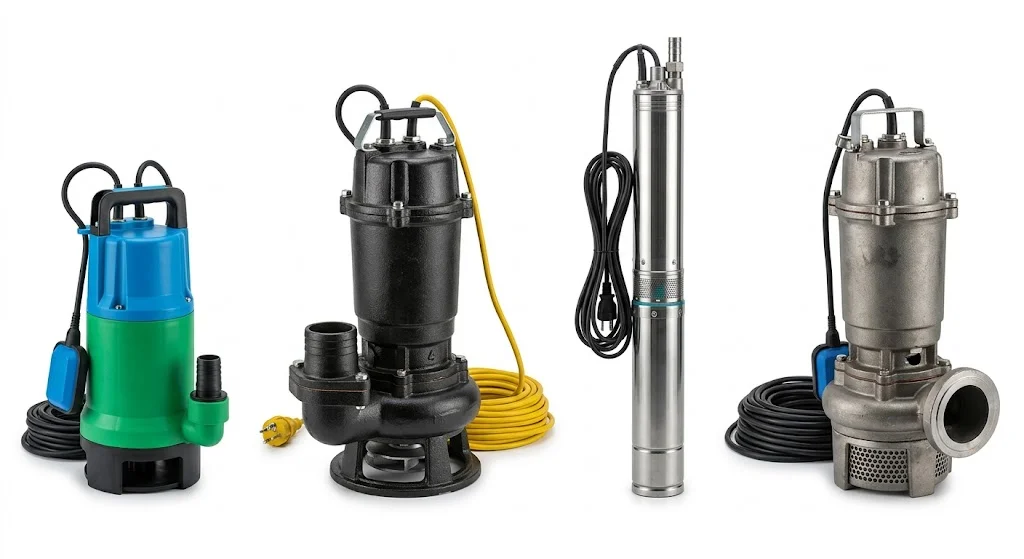 Ảnh minh hoạ 1 số loại bơm chìm