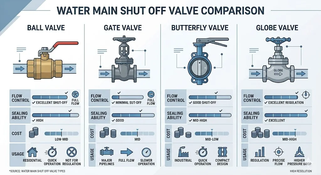 So sánh chi tiết các loại van khoá