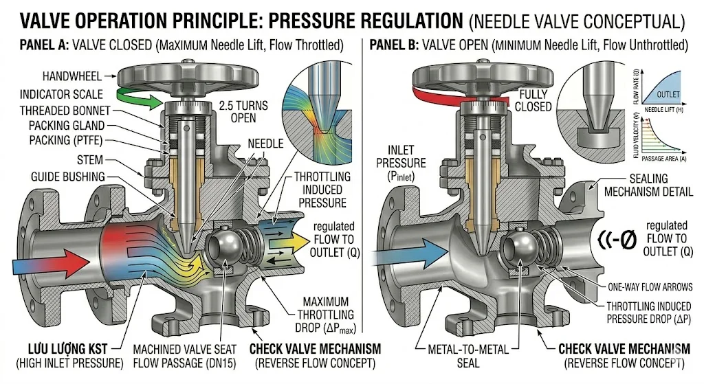 Nguyên lý hoạt động của van điều áp