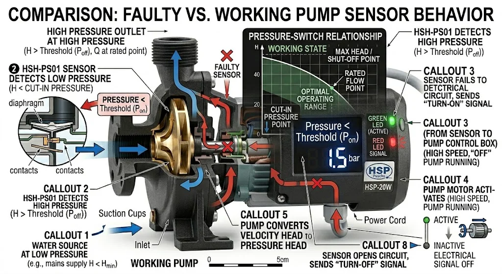 Lỗi thường gặp ở cảm biến bơm tăng áp