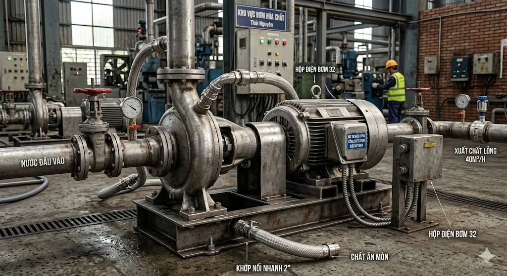 Tổng quan ngoại hình của máy bơm