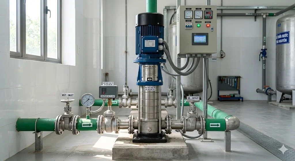 Minh hoạ 1 dòng máy bơm trong CNP Catalogue