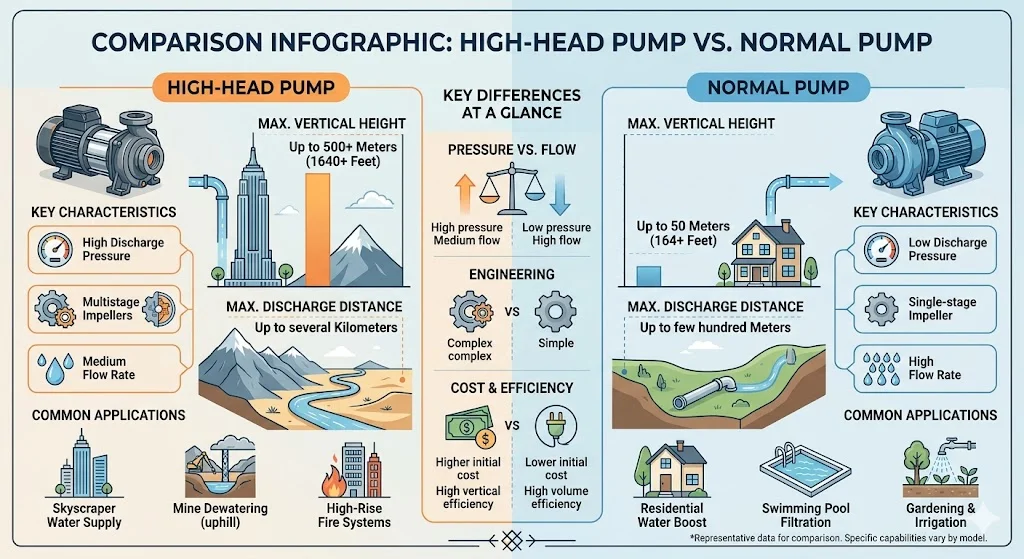 So sánh high-pressure pump vs Bơm lưu lượng thông thường