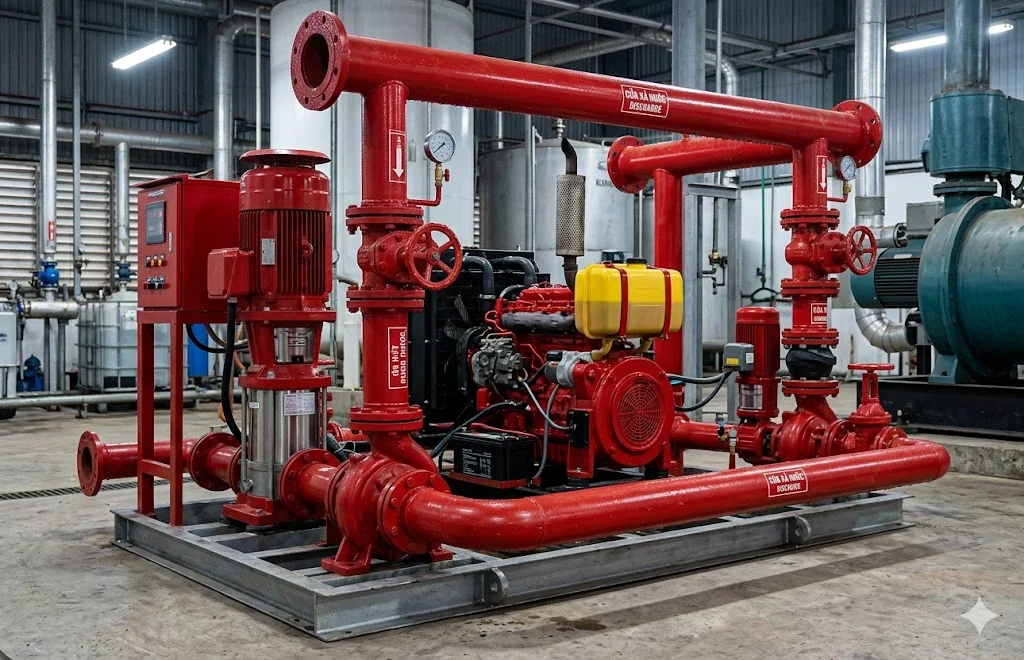 Tổng quan ngoại hình của bơm chữa cháy