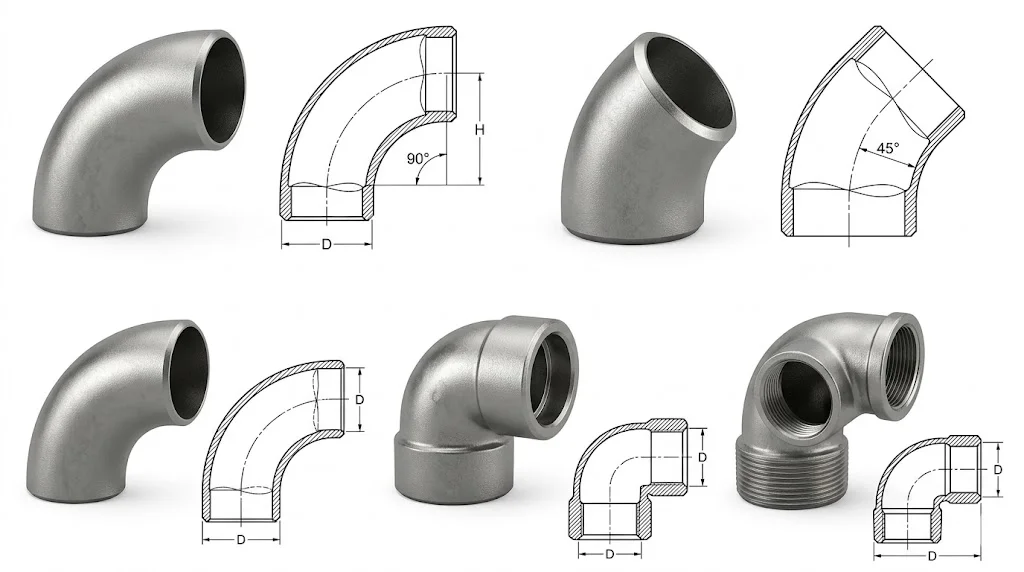 Phân loại cút nối ống nước