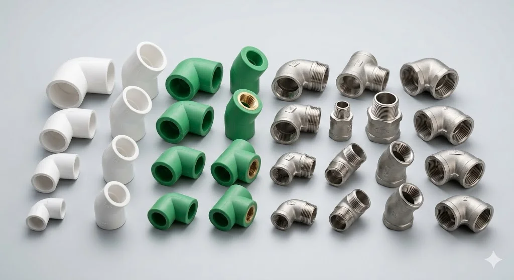 Tổng quan ngoại hình của cút nối ống nước