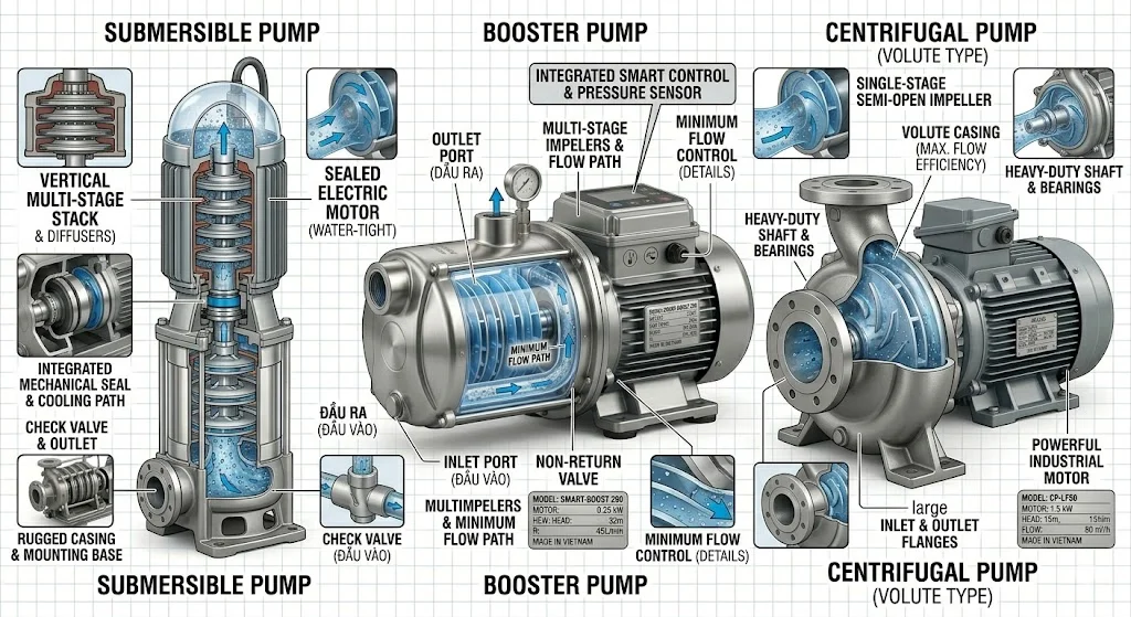 Các loại máy bơm nước