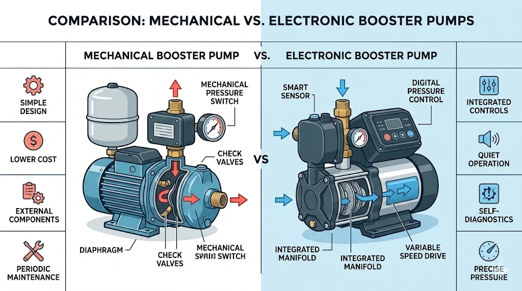 So sánh các loại bơm tăng áp