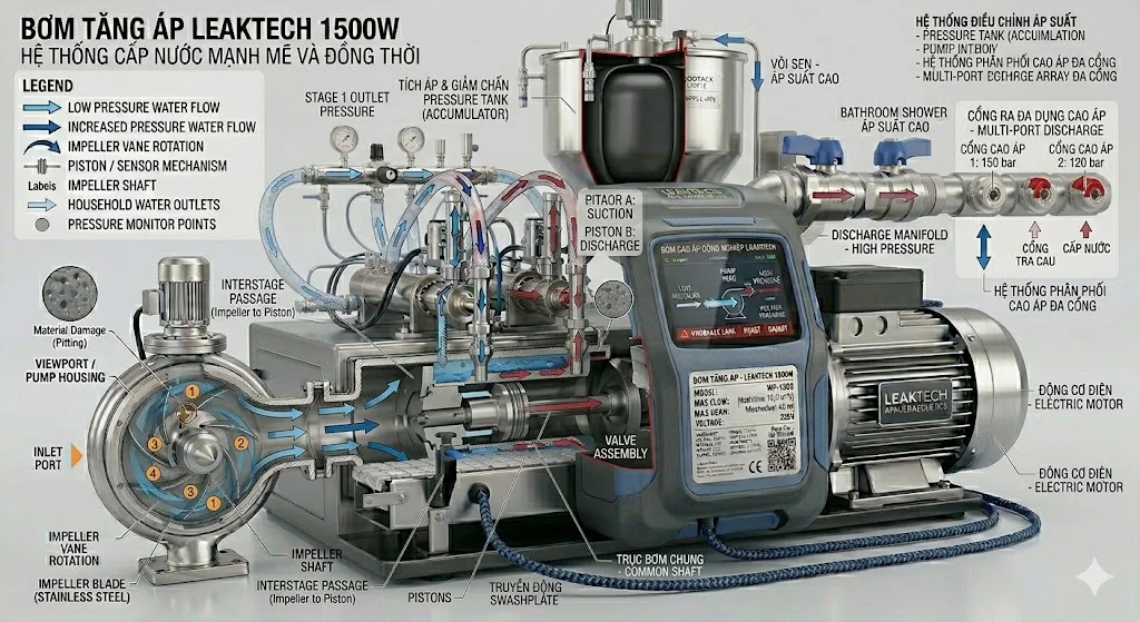 Nguyên lý hoạt động của máy bơm