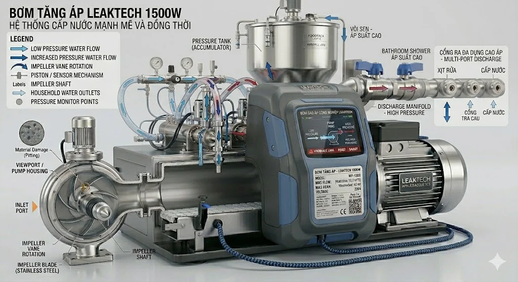 Tổng quan ngoại hình của máy bơm