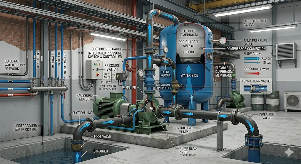 Cấu tạo của máy bơm