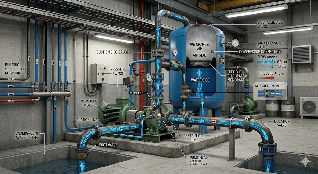 Nguyên lý hoạt động của máy bơm