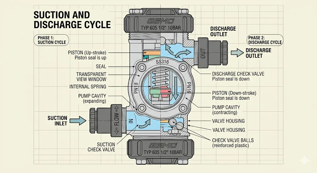Nguyên lý hoạt động của bơm định lượng