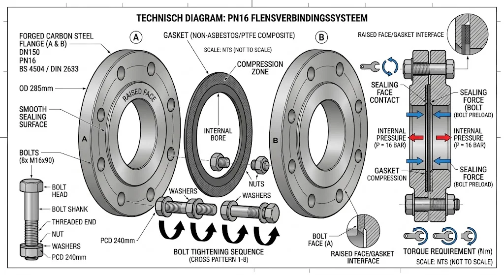 Nguyên lý hoạt động của mặt bích