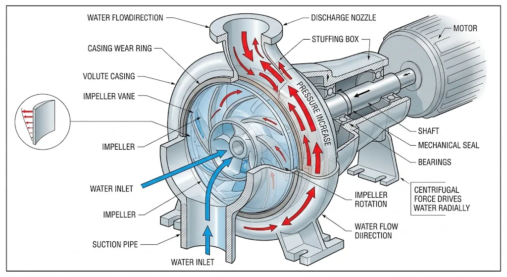Nguyên lý hoạt động của máy bơm