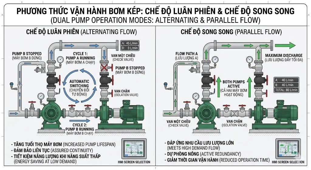 Nguyên lý hoạt động của máy bơm