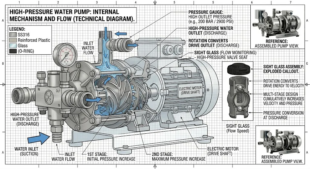 Nguyên lý hoạt động của máy bơm nước
