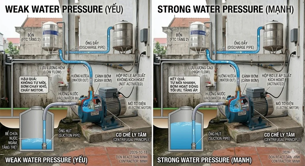 So sánh các loại bơm cho tầng 2