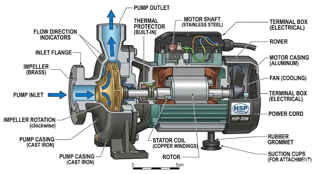 Cấu tạo của máy bơm nước