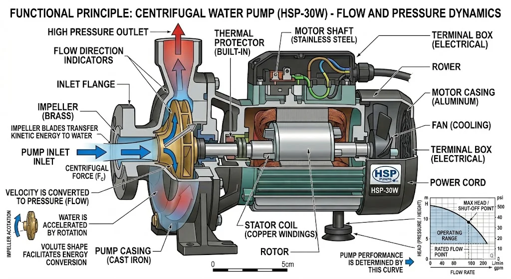 Nguyên lý hoạt động của máy bơm nước