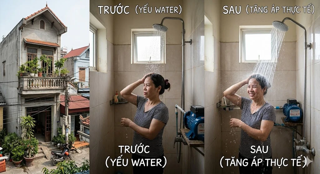 Ứng dụng của máy bơm tăng áp trong thực tế