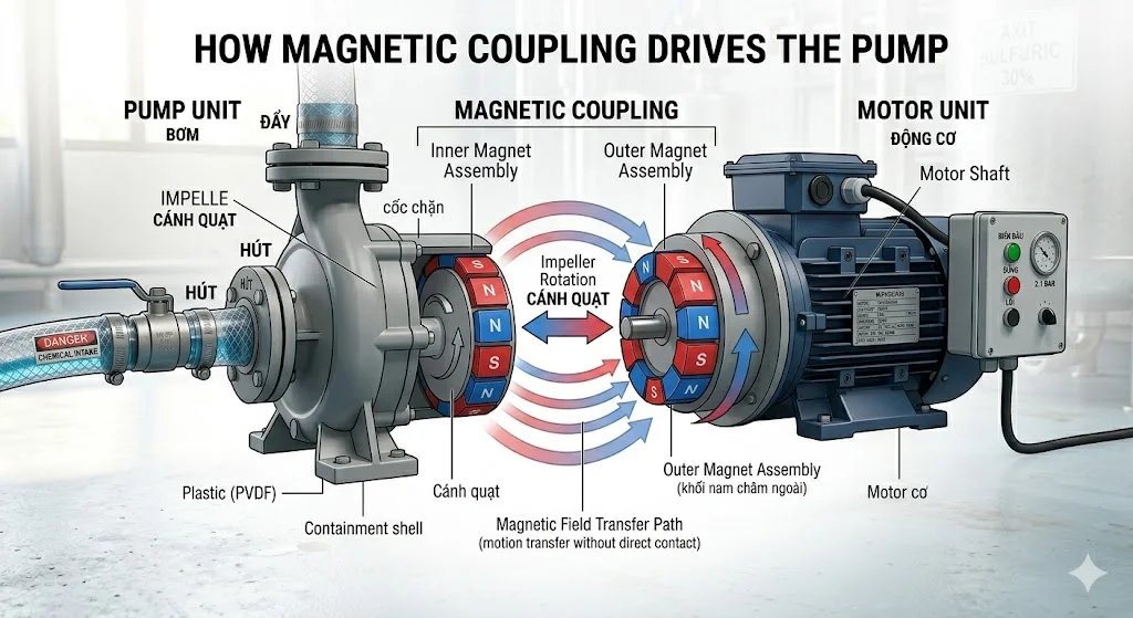 Nguyên lý hoạt động của máy bơm