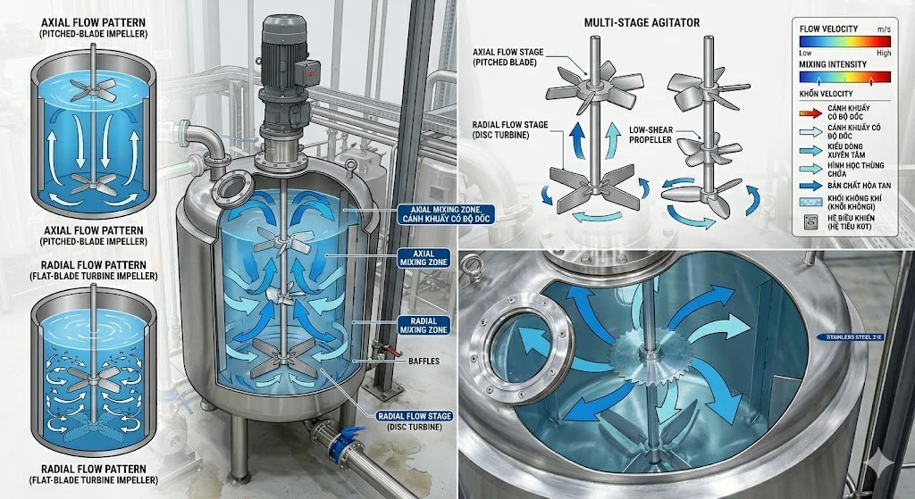 Nguyên lý hoạt động của máy khuấy